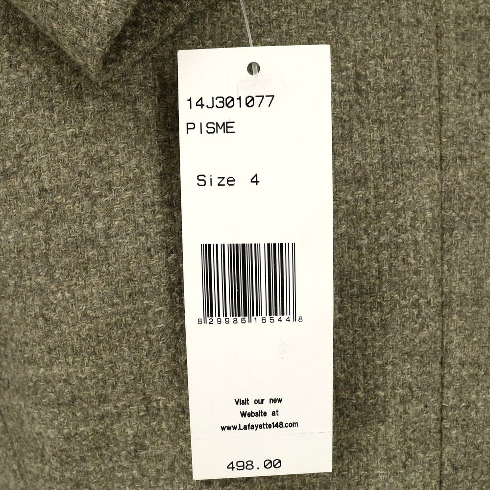 Lafayette 148 Jacket Womens 4 Beige Green Wool Cashmere Blend Lined Blazer New - Picture 4 of 16